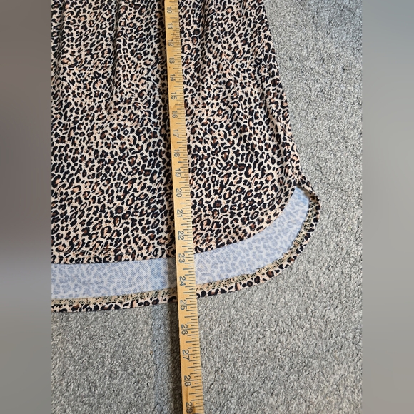 Tickled Teal Leopard Print Lightweight Skirt Small Animal Print Fall - Picture 2 of 6